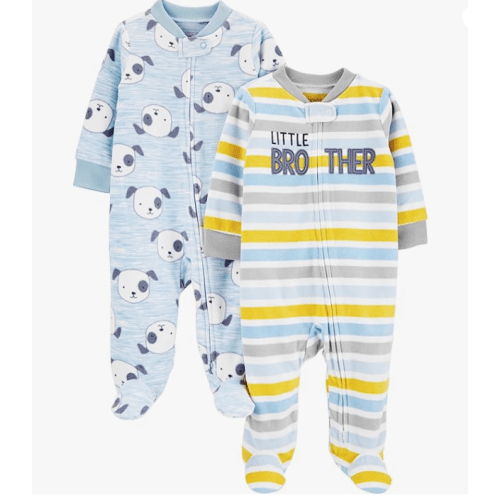 Simple Joys by Carter's Baby Boys' 2-Pack Fleece Footed Sleep and Play