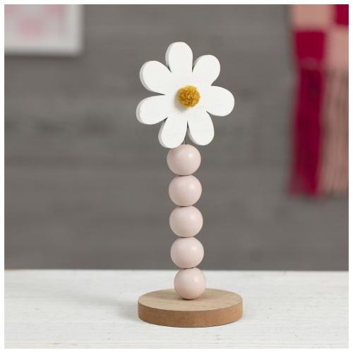 Beaded Daisy Wood Decor