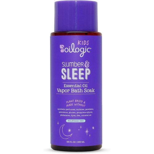 Oilogic Kids Baby Essentials Vapor Bath Soak, 9.6 Fl Oz (Slumber & Sleep) - Natural Concentrated Blend of 100% Pure Essential Oils - Relaxing & Soothing Lavender Oil & Chamomile Oil - Melatonin-Free