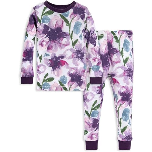 Burt's Bees Baby Baby Girls' Pajamas, Tee and Pant 2-piece Pj Set, 100% Organic Cotton