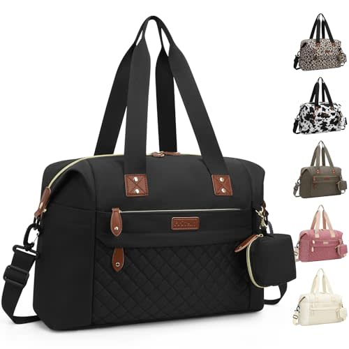Pritent Diaper Bag Tote, Diaper Baby Bags with Pacifier Case, Shoulder Straps, Stroller Clips, Waterproof Large Mommy Bag Maternity Bag Travel Baby Bag for Mom and Dad, black