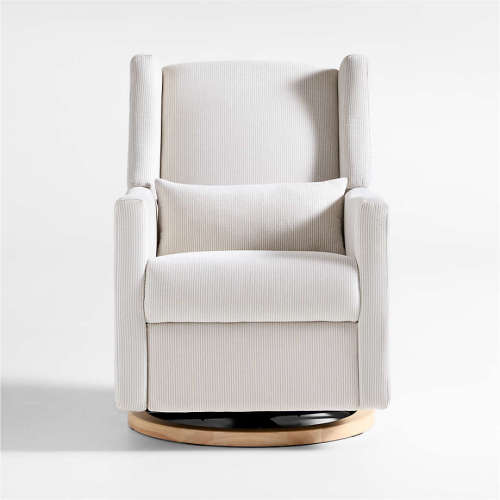 Babyletto Kiwi Nursery Glider Recliner Chair - Striped Grey