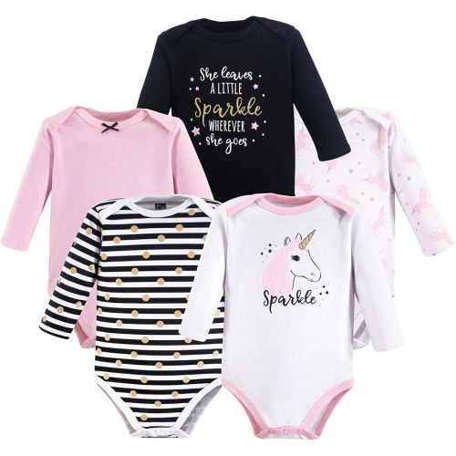 Hudson Baby unisex-baby Cotton Long-sleeve Bodysuits