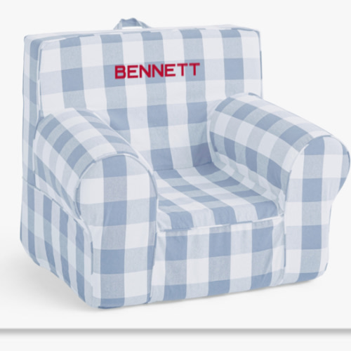 Kids Anywhere Chair®, Chambray Blue Twill with Buffalo Check
