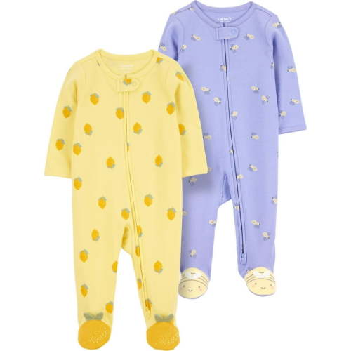Carter's Child of Mine Baby Girl Sleep 'n Play, 2-Pack, Sizes Preemie-6/9 Months