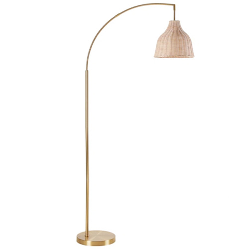 Dovecove Deantrei 72.44“ Arc Rattan Floor Lamp & Reviews | Wayfair