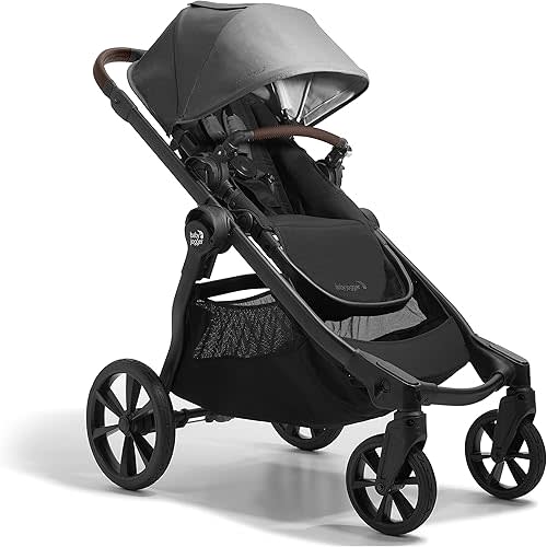 Baby Jogger City Select 2 Single-to-Double Modular Stroller Eco Collection Harbor & Tencel Grey