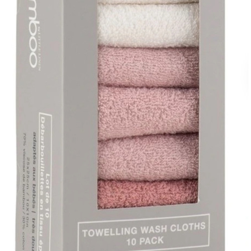 Towelling Washer 10 Pack in Dusty Rose