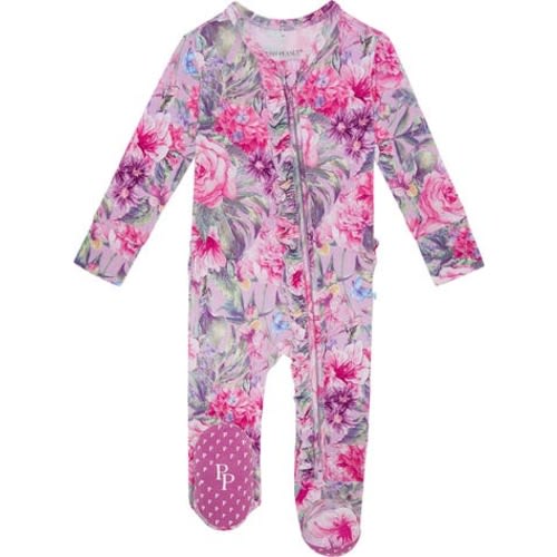 Ellery Ruffle Zip Footie, 0-3M