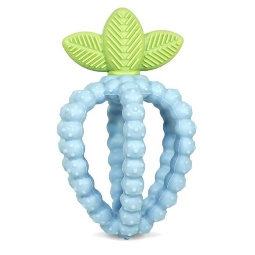 RaZbaby Bites Silicone Baby Teething Toy - Blue