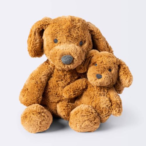 Brown Dog Plush Animal With Mini Plush - Cloud Island™