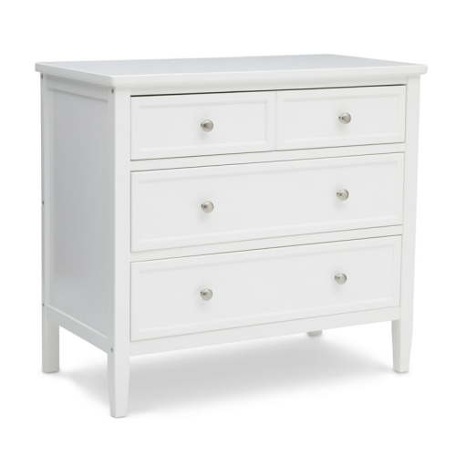 Delta Children Epic 3 Drawer Dresser with Interlocking Drawers - Greenguard Gold Certified, Bianca White