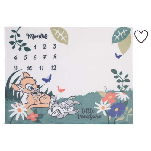 Disney Bambi Photo Op Milestone Baby Blanket
