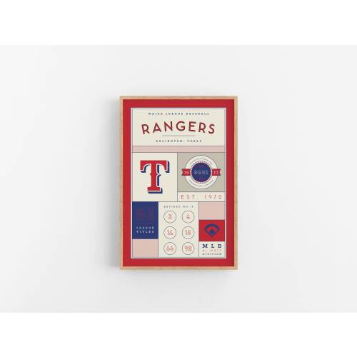 Texas Rangers Stats Print | Wall Art | Vintage Poster | Rangers Baseball