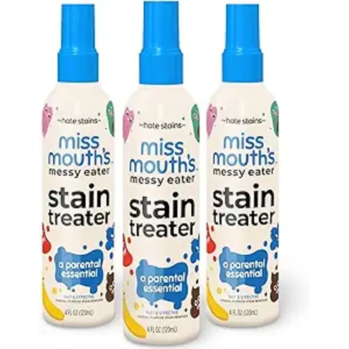 Miss Mouth's Messy Eater Stain Treater Spray - 4oz 3 Pack Stain Remover - Newborn & Baby Essentials - No Dry Cleaning Food, Grease, Coffee Off Laundry, Underwear, Fabric