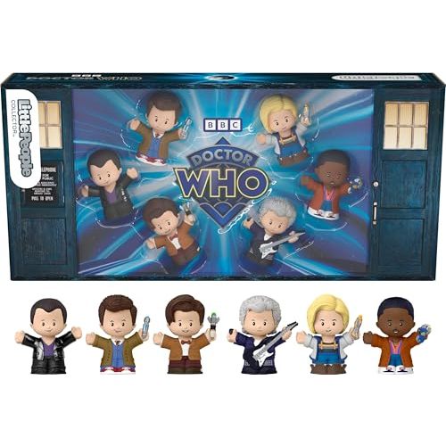 LITTLE PEOPLE COLLECTOR Doctor Who TV Series Special Edition Set for Adults & Fans, 6 Characters in a Display Package