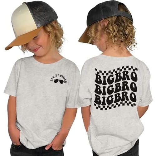 Big Brother Shirts for Toddler Baby Boy Sunglasses Big Bro T-Shirt Summer Short Sleeve Tee Announcement Siblings Tops