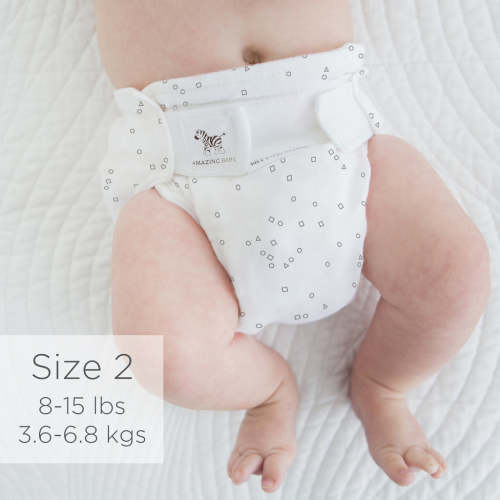 Amazing Baby SmartNappy Hybrid Reusable Cloth Diaper Cover + 1 Reusable Tri-Fold Insert + 1 Reusable Booster - Confetti, Sterling