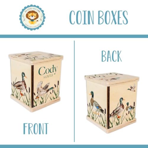 Mallard Duck Piggy Bank Duck Nursery Baby Boy Gift - Etsy