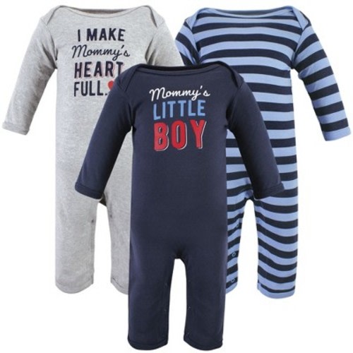Hudson Baby Infant Boys Cotton Coveralls, Mommys Little Boy, 0-3 Months