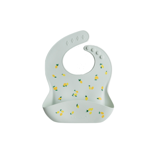 Loulou Lollipop Silicone Bib Printed Lemon