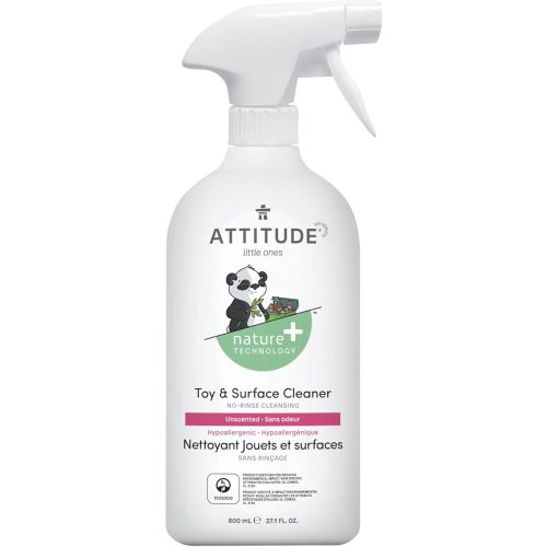 ATTITUDE Toy and Surface Cleaner, EWG Verified Multi-Surface Products, Vegan, Naturally Derived Multipurpose Cleaning Spray, Unscented, 27.1 Fl Oz