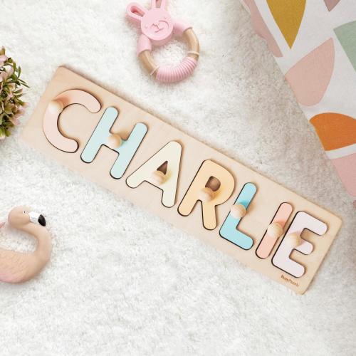 Name Puzzle by BusyPuzzle - Personalized Wooden Baby Gift