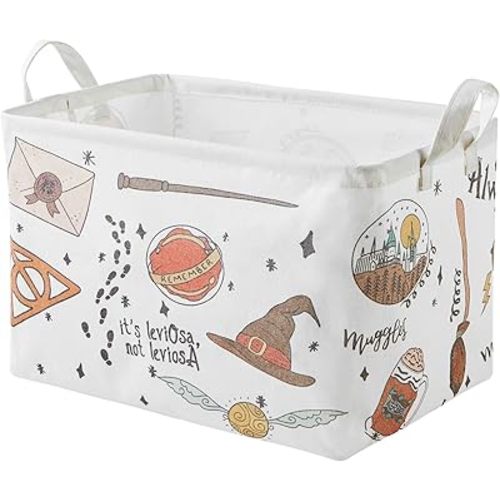 Nursery Decor,Baby Laundry Large Hamper Basket Foldable With Waterproof Pe Coating,Potter Dirty Clothes Basket for Kids,Bedroom,Bathroom Set,Toy Bin,Boys and Girls Birthday Gifts