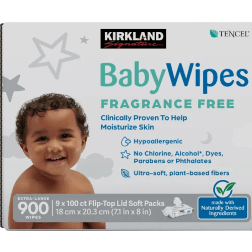 Kirkland Signature Baby Wipes Fragrance Free, 900-count