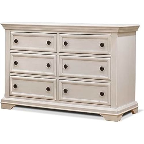 Sorelle Furniture Portofino Baby Dresser – Brushed Ivory Dresser for Nursery, Kids Bedroom Furniture, Dresser Drawers, Nightstand for Child’s Room with Drawers, Nursery Furniture -Brushed Ivory