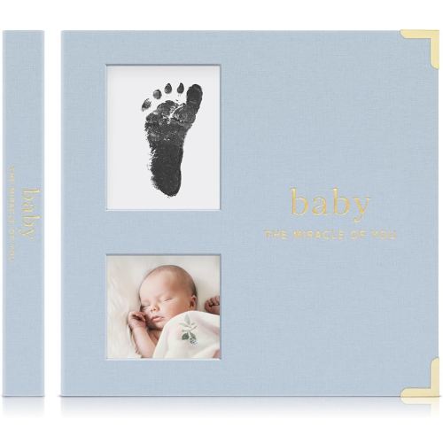 Keepsake Baby Memory Book for Boys and Girls – Timeless First 5 Year Baby Book With Photoslots – Cute Journal Scrapbook or Photo Album - Record a Milestone for Every Event from Birth to Age 5