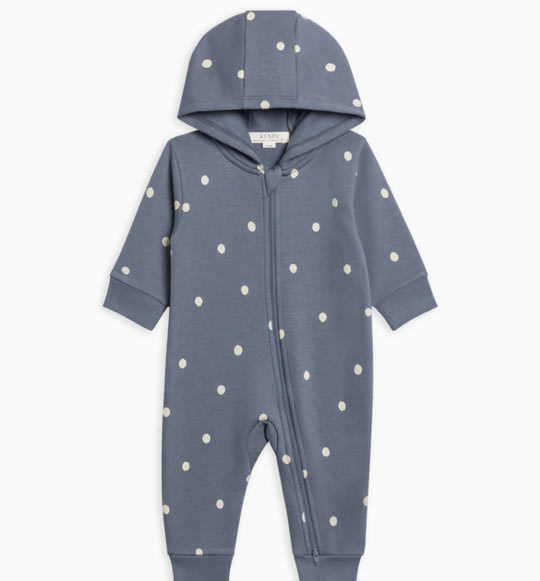 Greer Fleece Hooded Zipper Romper