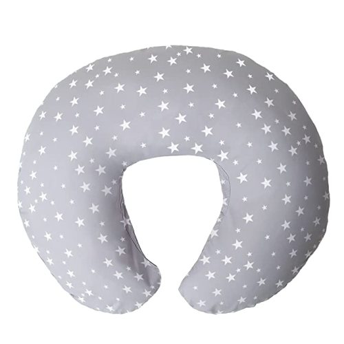 Niimo Nursing Pillow for Breastfeeding - Multifunctional Breast Feeding Pillows for Mom, Nursing Pillows for Breastfeeding, Baby Support, Breastfeeding Pillows, Removable Cover, Grey White Star - Grey Star White