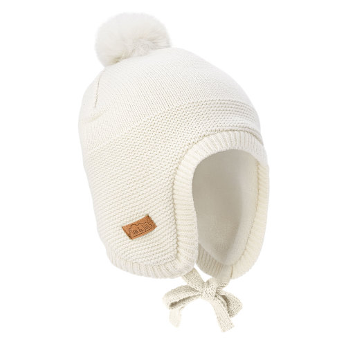 Kids Pom-Pom Knit Hats | Vanilla Cream
