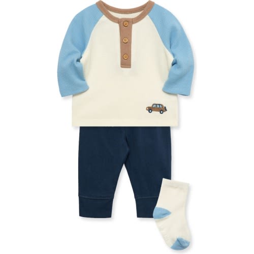 Baby Colorblock Shirt, Pants & Socks Set, Size: 3M