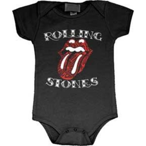 Rolling Stones Black Tattoo You Tongue One Piece – My Baby Rocks