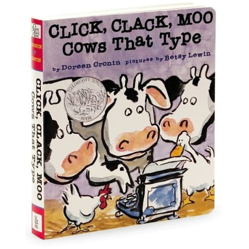 Click, Clack, Moo: Cows That Type by Doreen Cronin, Betsy Lewin, Board Book | Barnes & Noble®