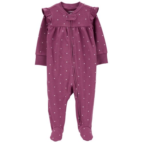 Baby Heart 2-Way Zip Cotton Sleep & Play Pajamas - Carter's | Carter's