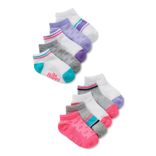 Fruit of The Loom Baby Girls Low Cut Socks, 10-Pack