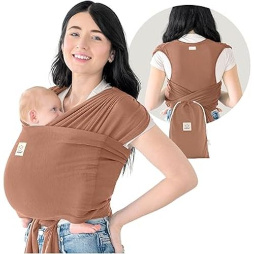 KeaBabies Baby Wrap Carrier Ring Sling - Easy to Wear, Adjustable D-Lite Baby Carrier Newborn to Toddler, Infant Carrying Shirt, Hands Free Bonding, Breathable Fabric Wearing Wrap (Terracota)