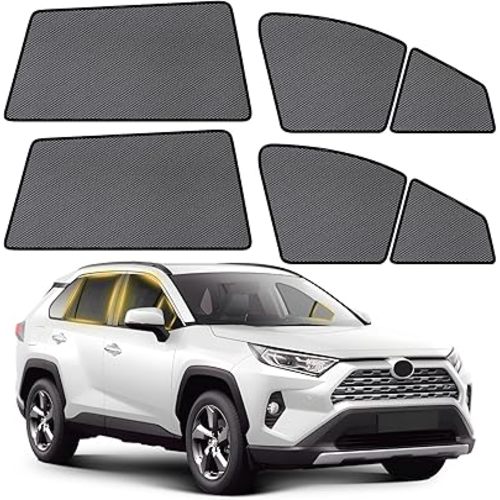 ZATOOTO Car Window Shades for Toyota RAV4 2019-2024, Side Window Covers Split-Front Design with UV Protection, Privacy Breathable Mesh for Ventilation, Dust Protection Perfect for Camping, Baby Safety