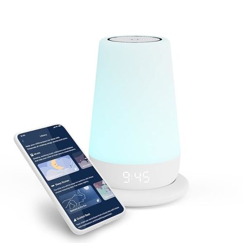 Hatch Rest+ Baby & Kids Sound Machine | 2nd Gen | Child’s Night Light, Alarm Clock, Toddler Sleep Trainer, Time-to-Rise, White Noise, Bedtime Stories, Portable, Backup Battery (with Charging Base) - 2nd Gen (with Charging Base)