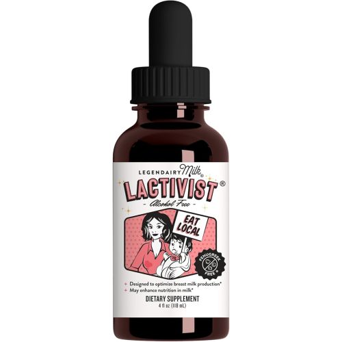 Legendairy Milk Lactivist Drops, Breastfeeding Supplement to Increase Breast Milk Supply, Organic Torbangun for Lactation, Made in USA, Alcohol Free, 4 Fl Oz