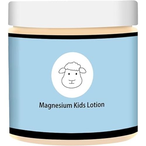 ANRUI Magnesium Lotion for Kids, Magnesium Lotion for Sleep Kids, Topical Magnesium Cream Helps Kids Stay Calm at Bedtime and During The Night,Magnesium Lotion for Kids - Without Melatonin（4 oz）