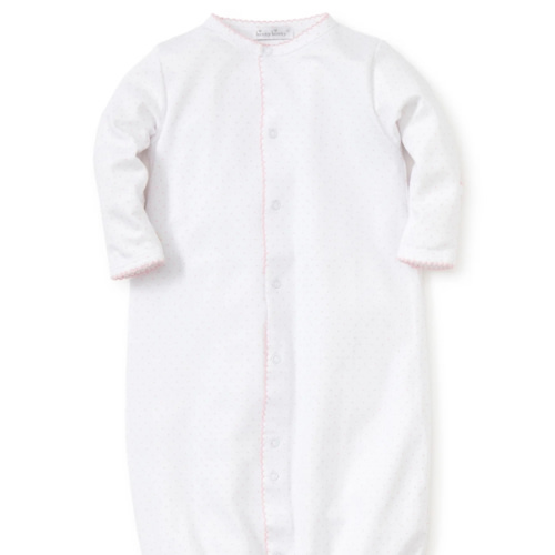 White/Pink New Kissy Dots Print Converter Gown