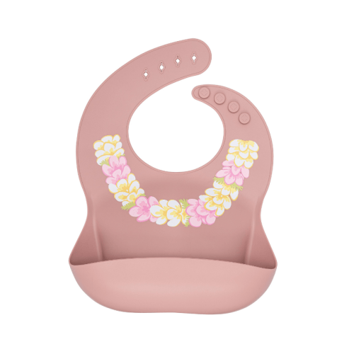 Silicone Bib | Plumeria Lei