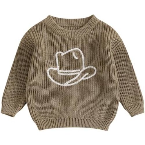 Toddler Baby Girl Knit Sweaters Oversized Long Sleeve Embroidery Shirt Top Newborn Infant Cute Fall Winter Clothes