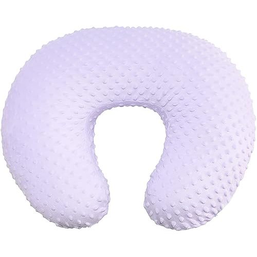 Owlowla Minky Nursing Pillow Cover, Breastfeeding Pillow Slipcover Fits Nursing Pillow for Baby Boy Girl(Lilac)