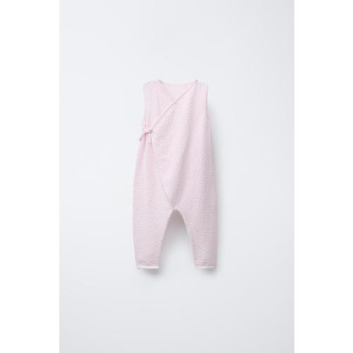 OPEN KNIT LONG JUMPSUIT - Pale pink | ZARA United States