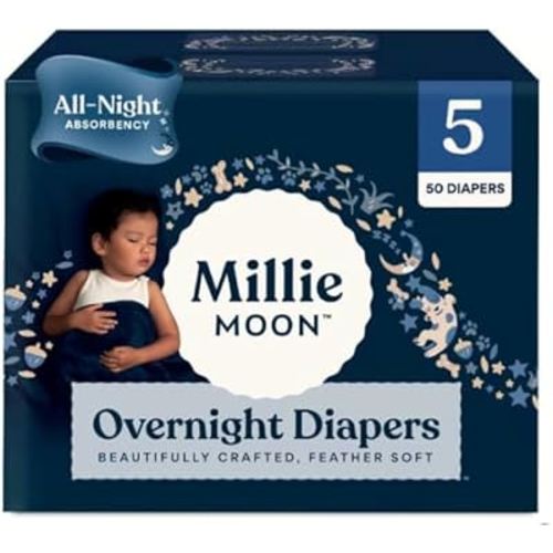 Millie Moon Overnight Diapers (Size-5 and count-50)